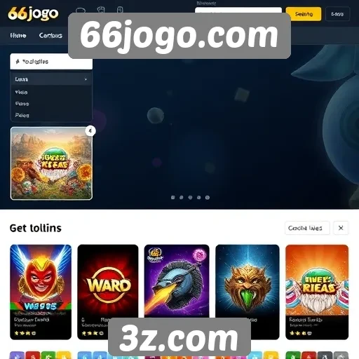 Interface do usuário no site 66jogo.com em destaque